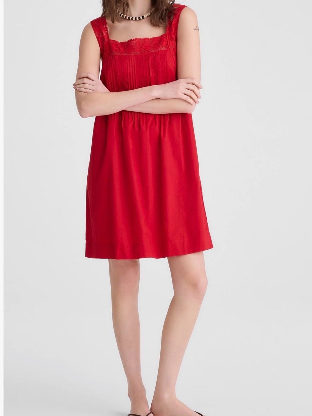 Madewell The Sophie Red Minidress Sz XL $118 NWT